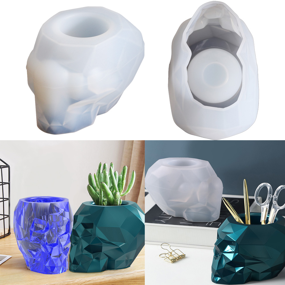 Succulent Set - Stampo a forma di teschio portapenne